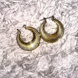 Express brand gold chunky hoops earrings jewelry